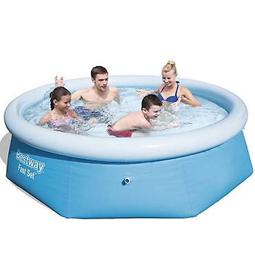 prohrom: Bazen za decu sa prstenom na naduvavanje Bestway Fast Set 244×61 cm – — 1