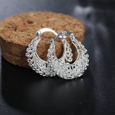 mindjuse karike: Hoop earrings, Material: Silver