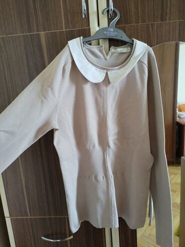 женская белая блуза: M (EU 38), L (EU 40), rəng - Bej