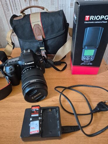 vafli aparatı: Canon Eos 80D az işlənmiş əla vəziyyətdə 18-135 Lens + SoftCord +
