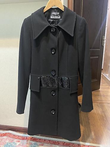 для вечеринки: Пальто, Классика, Осень-весна, По колено, Приталенная модель, S — 1