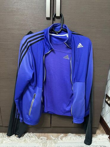 Спортивные костюмы: Мужской спортивный костюм, M (EU 38), Adidas, Б/у, цвет - Синий, Бесплатная доставка