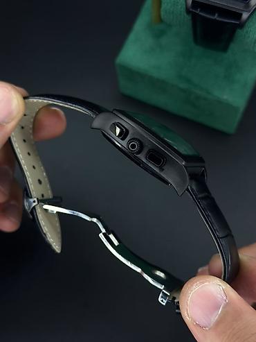 Наручные часы: Lüks kişi qol saatı – tünd mavi/qarayaxın siferblatlı, tünç formalı — 8
