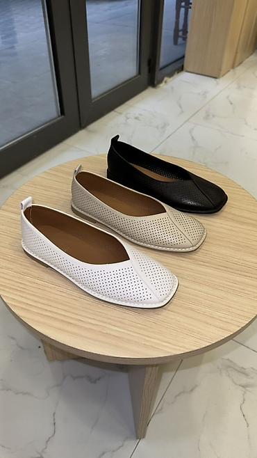 dəri baletkalar: Qadınlar üçün nəfəsalan baletka ayaqqabılar - Model: minimalist — 1
