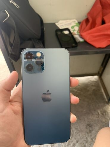 клавиатура русская: IPhone 12 Pro, Жаңы, 128 ГБ, Көк, Каптама