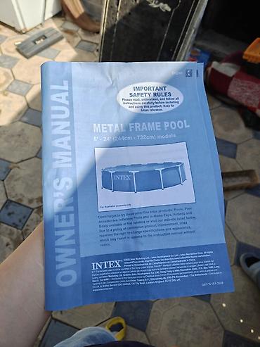 water: (Крышка для бассейна в комплекте )Каркасный бассейн Intex Metal Frame — 2