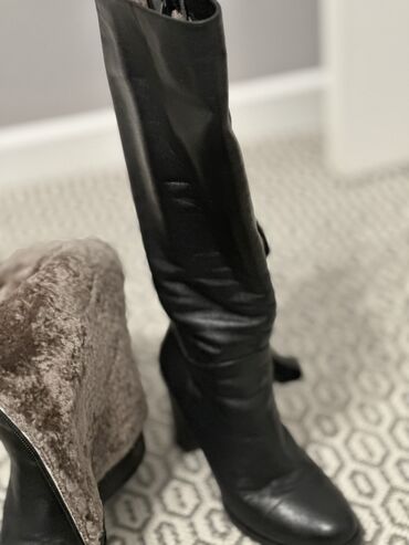 обувь зима: Сапоги, 37, цвет - Черный