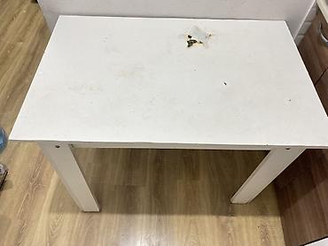 mətbəxt stol stulları: Mətbəx üçün, İşlənmiş, Açılmayan, Dördbucaq masa, 2 stul — 5