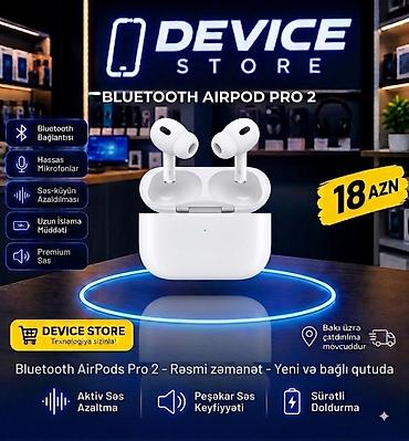 aypet pro m2: Bluetooth AirPods Pro 2 – premium səs və rahat istifadə üçün — 1