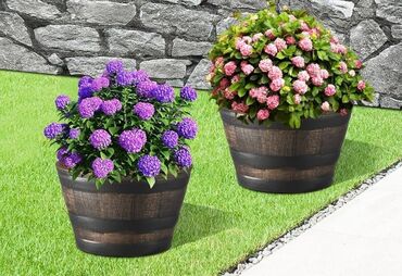 Süni güllər: Taxta dibçək, Dekorativ yumru dolab-çəllək, sifarişlə hazırlanması — 3