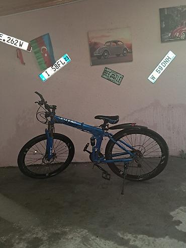 İdman velosipedləri: Dağ velosipedi – mavi rəng, 26" təkərlər Xüsusiyyətlər: - Alüminium — 4