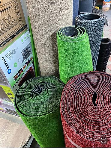 Грязезащитные и придверные коврики: Придверный коврик Новый, Наружный, Прямоугольный, цвет - Зеленый, Синий — 13