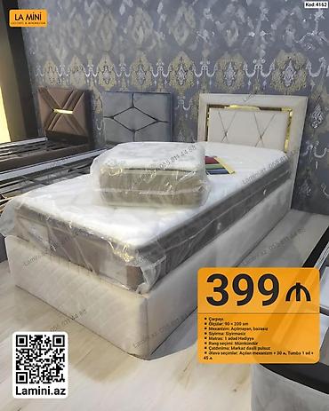 Mebel: Çarpayı – Kod: 4162 - Ölçü: 90 × 200 sm - Mexanizm: Açılmayan — 1