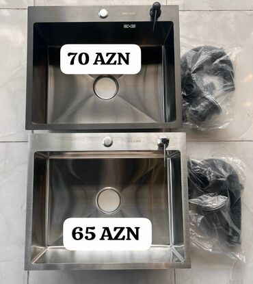 Unitazlar: Mətbəx üçün paslanmayan poladdan kvadrat/lövhə tipli lavabo – ABELUKS