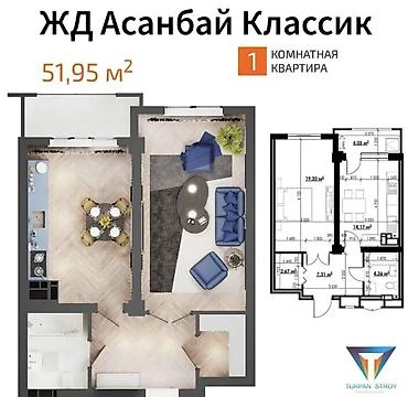 Недвижимость: 1 комната, 51 м², Элитка, 3 этаж, ПСО (под самоотделку) — 3