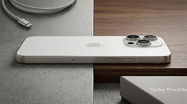 январи 5 1: IPhone 15 Pro, Б/у, 128 ГБ, White Titanium, Кабель, 83 % — 2