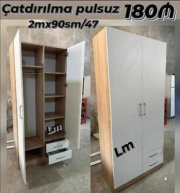 kombi dolab: İki qapılı dolab – təmiz laminatdan • Ölçü: 2 x 90 x 47 • Qiymət — 1
