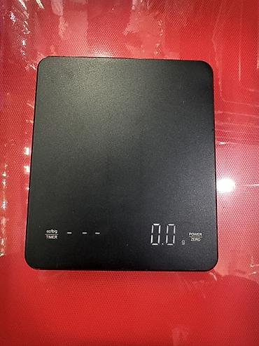 mini pec: Mətbəx/kofe üçün rəqəmsal tərəzi - Minimalist qara dizayn, hamar — 1