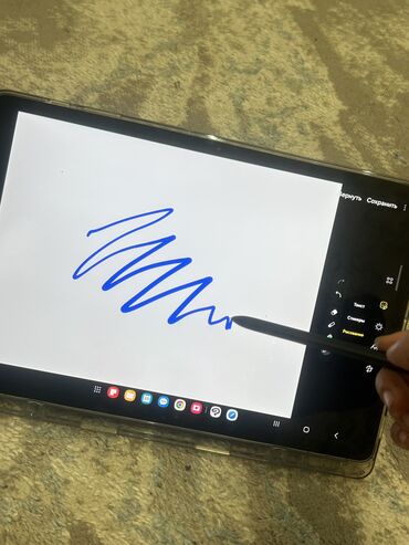 Планшеты: Планшет, Samsung, память 64 ГБ, 12" - 13", Wi-Fi, Б/у, Классический цвет - Синий