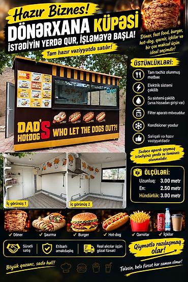 kask satışı: Hazır biznes üçün Daşına bilən Dönərxana/Street Food Küpəsi İstənilən — 1