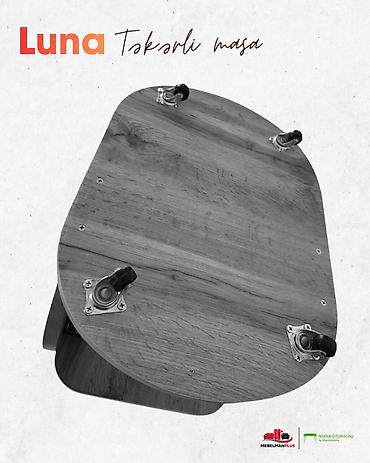luna: Jurnal masası, Yeni, Açılmayan, Laminat, Oval masa — 6