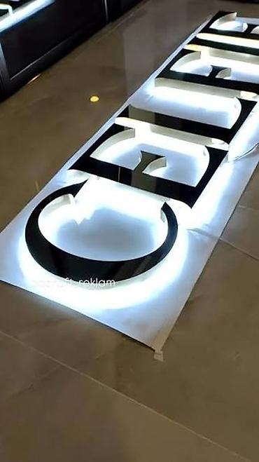 dayə isi: İşıqlı qabarıq hərflər,neon,lazer,banner,vinil,setka vinil. işimizin — 4