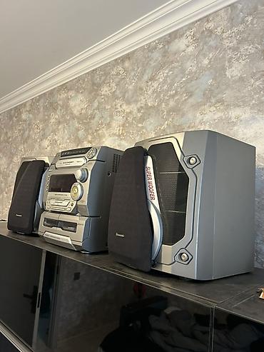 ses gucledirci: Panasonic mini audio sistemi – tam komplekt (mərkəzi blok + 2 akustik — 3