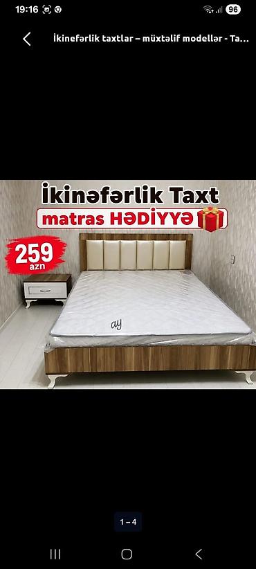 Çarpayılar: İkinəfərlik taxtlar – müxtəlif modellər Yataq otağı üçün nəzərdə — 1