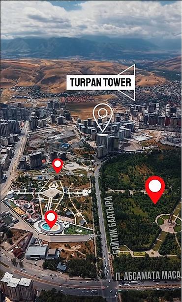 талас кв: 3 комнаты, 130 м², Южная Магистраль Элитка, 5 этаж, ПСО (под самоотделку) — 4
