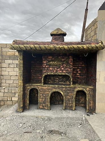 soba odun: Açıq hava üçün dekorativ bişirmə kompleksi və heykəl kompozisiyası - — 1