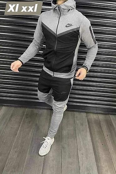 tech fleece cene: Muška trenerka (jakna sa kapuljačom + donji deo), sportski kroj — 2