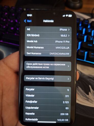 14 pro qiymət: IPhone 11 Pro, 256 GB, Yaşıl, Face ID