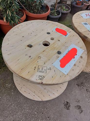 za spavanje: Drveni koturovi/kalemovi za kablove – masivne, industrijskog tipa — 4