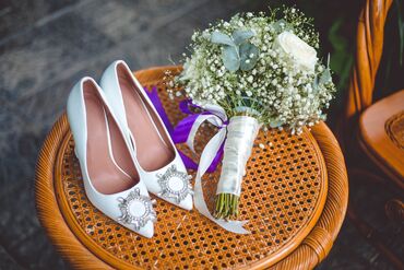 свадебное платье и туфли: Туфли 36, цвет - Белый