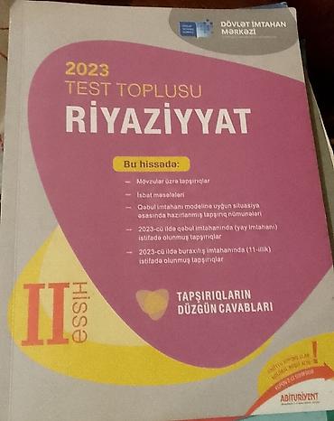 Testlər: Riyaziyyat Testlər 11-ci sinif, DİM, 2-ci hissə, 2023 il — 1