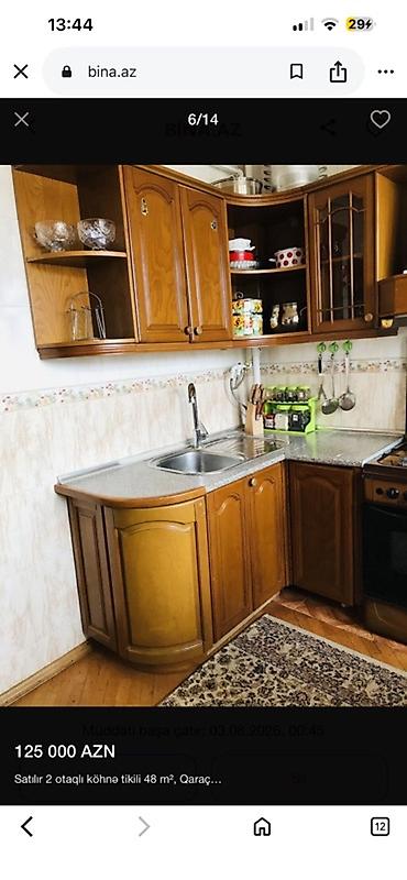 əmlak satisi: Bakı, Qaraçuxur qəs., 2 otaqlı, Köhnə tikili, 48 kv. m — 6