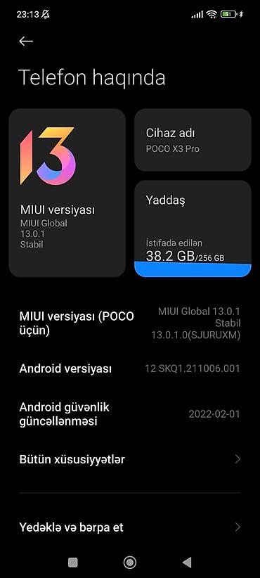nokia x3: Poco X3 Pro, 256 GB, rəng - Boz, Barmaq izi — 3