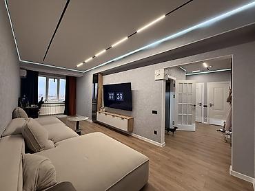 квартиры с панорамными окнами: 2 комнаты, 68 м², Кок-Жар мкр Элитка, 9 этаж, Дизайнерский ремонт — 1