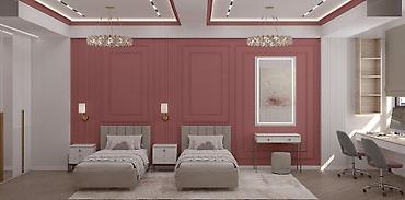 Спальные гарнитуры: Спальный гарнитур, Двуспальная кровать, цвет - Серый — 9