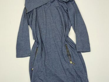 niebieska długa sukienki: Sukienka, XS, stan - Dobry