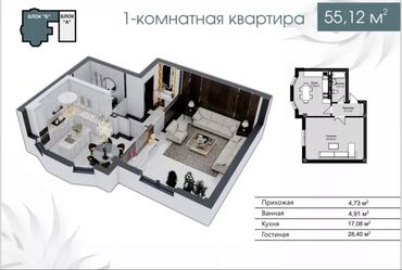 Продажа домов: 1 комната, 55 м², Индивидуалка, 1 этаж, ПСО (под самоотделку)