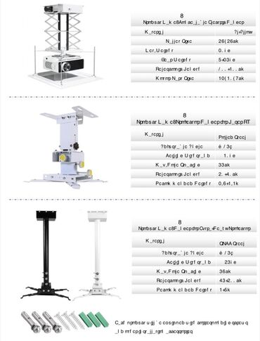 Digər TV və video məhsullar: Məhsul: Proyektor lampaları və lampalı modul blokları Təsvir: - — 42