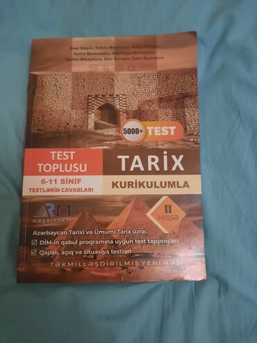 azərbaycan dili test toplusu 2 ci hissə 2023: RM tarix test toplusu 2 ci hissə təzədir cavablarida var 11 azn