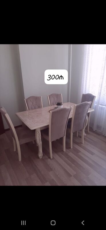 Stullar: Masa dəsti satılır 300₼. Əla vəziyyətdədir. Heç bir problemi