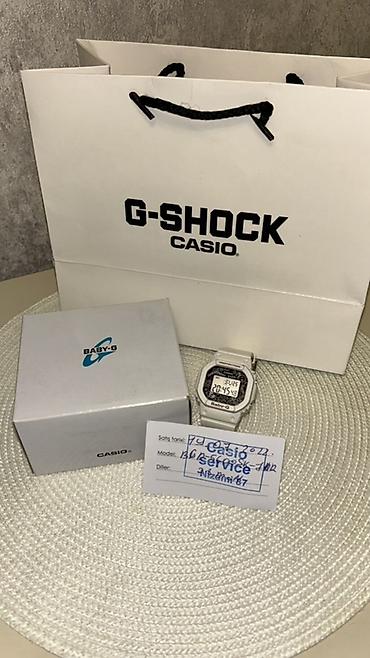 elektrikli saat: CASIO Baby-G saat – model BGD-560SK-7DR - Rəng: ağ (silikon rezin — 1