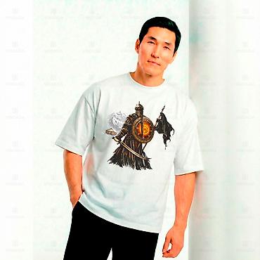 Футболки: Футболка мужская унисекс классическая белая с принтом «Последний воин» — 2