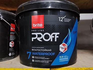 Акриловая влагостойкая краска brite PRO LINE PROFF 7 WATERPROOF -