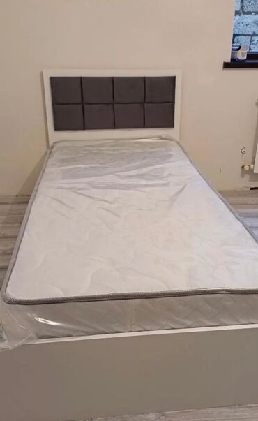 Кровати на заказ: Односпальная кровать, Бесплатный матрас, Азербайджан, Ламинат гладкий