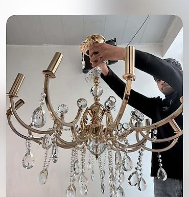 İşıqlandırma: Çılçıraq, 8 lampa, Metal — 1