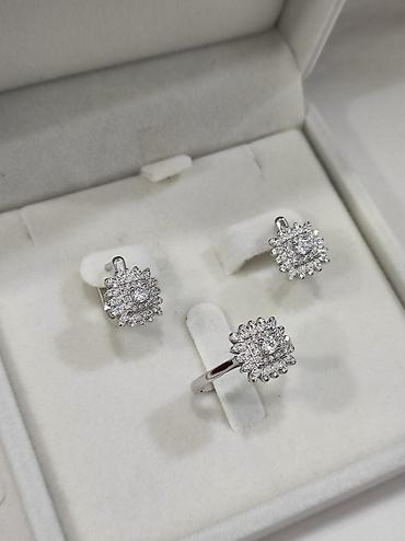 Серебряные наборы украшений: Серебряный Набор под Бриллианты Серебро 925 пробы Качество отличное — 10